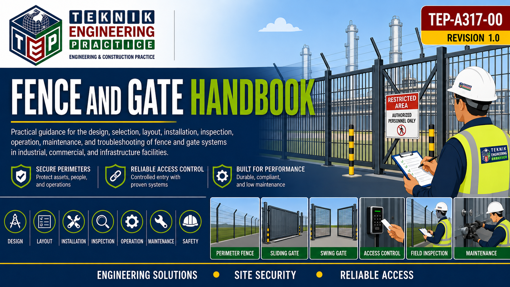 Thumbnail for TEP-A317-00 – Perimeter Fence Engineering Handbook – Version 1.0